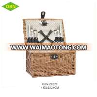 Empty picnic baskets wholesale wicker for 4 person