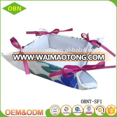 Fabric foldable bread basket