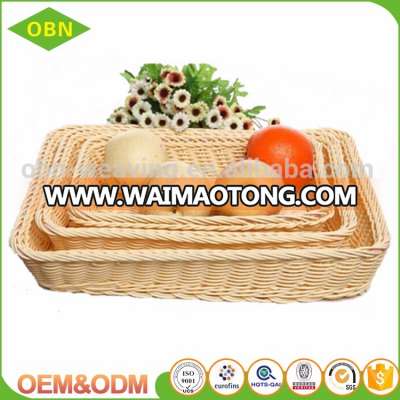 China high quality customized cheap PP plastic empty food designer bread fruit basket for supermarket