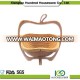 Food Grade Top Selling Cheap Price Apple Shape Folding Wooden Bamboo Fruit Basket