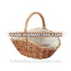 WOVEN ROUND RATTAN BASKET/ BABY PRAM RATTAN BASKET/ WICKER LARGE ROUND BASKET